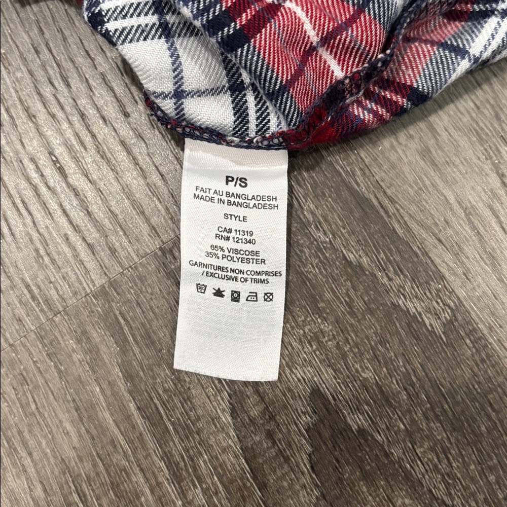 Garage Size XS/S Red Plaid Pajama Set - Picture 5 of 8
